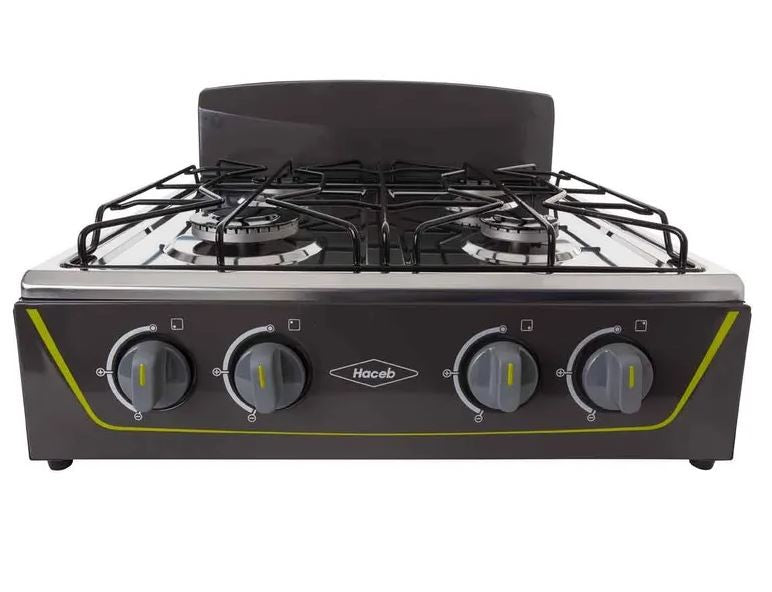 Estufa de mesa 4 puestos a gas Haceb EM AVELLANA T Color Plata