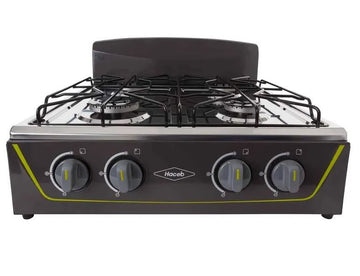 Estufa de mesa 4 puestos a gas Haceb EM AVELLANA T Color Plata