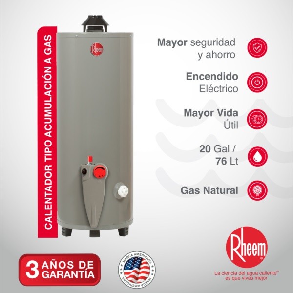 Calentador de 20Gal de Acumulación Rheem