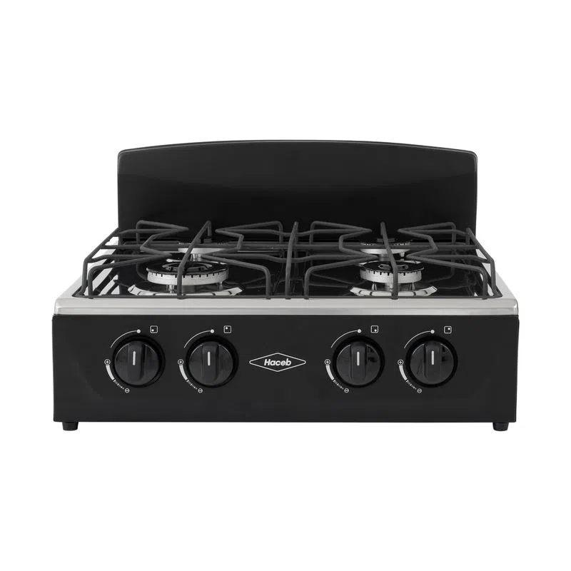 Estufa de mesa 4 puestos a gas Haceb EM AVELLANA T Color Negra