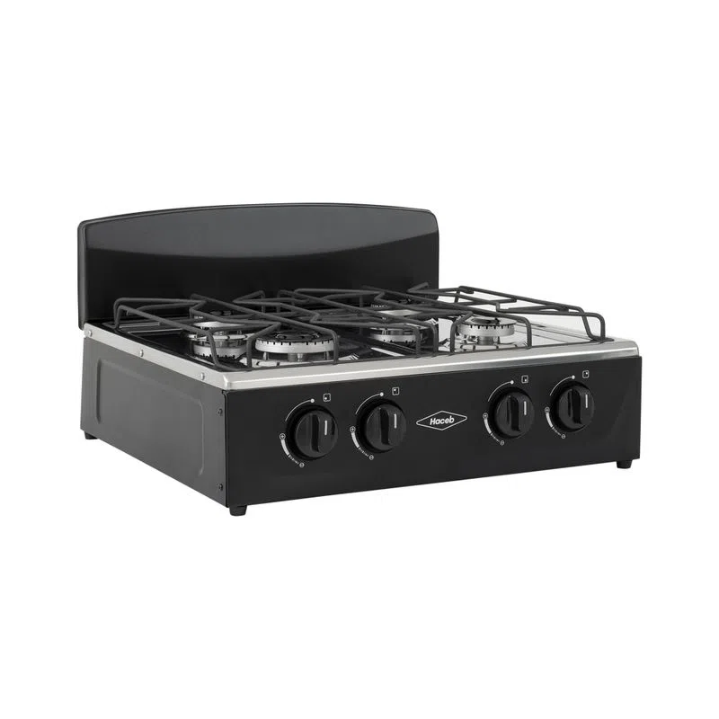 Estufa de mesa 4 puestos a gas Haceb EM AVELLANA T Color Negra