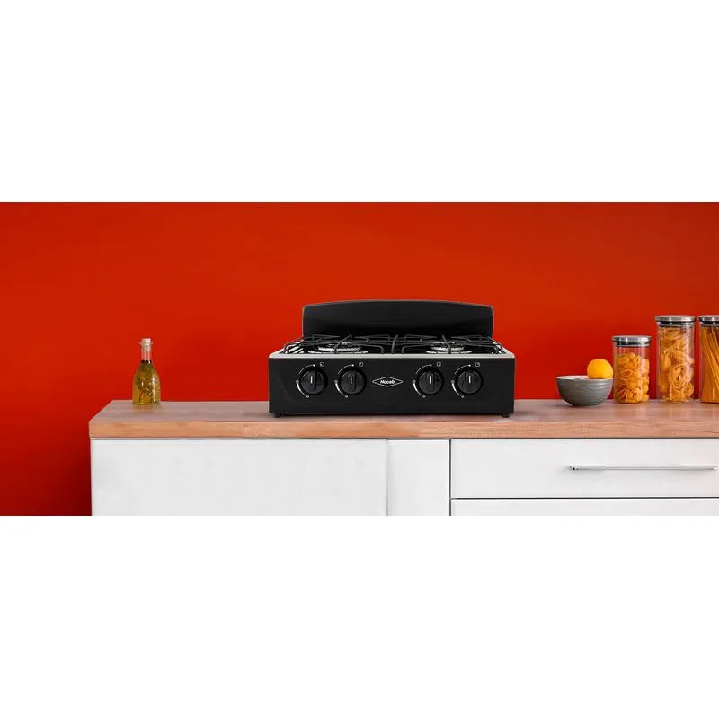 Estufa de mesa 4 puestos a gas Haceb EM AVELLANA T Color Negra
