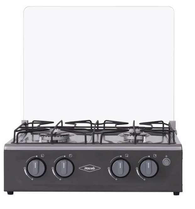 Estufa de mesa 4 puestos a gas Haceb EM AVELLANA V Color Plata