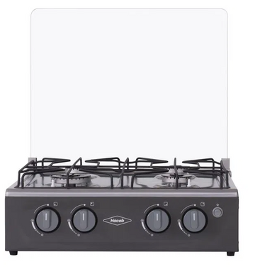 Estufa de mesa 4 puestos a gas Haceb EM AVELLANA V Color Plata