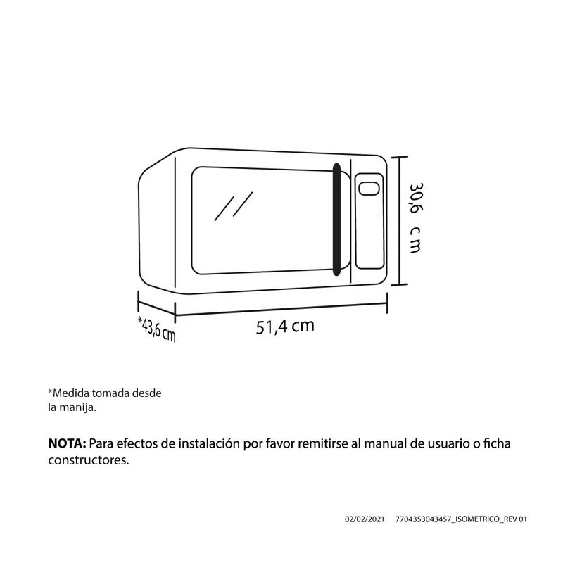 Horno Microondas AS HM 1.1 Haceb INOX