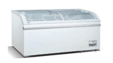 Congelador 700Lts Horizontal CH-SC-700 Inducol puerta de vidrio blanco