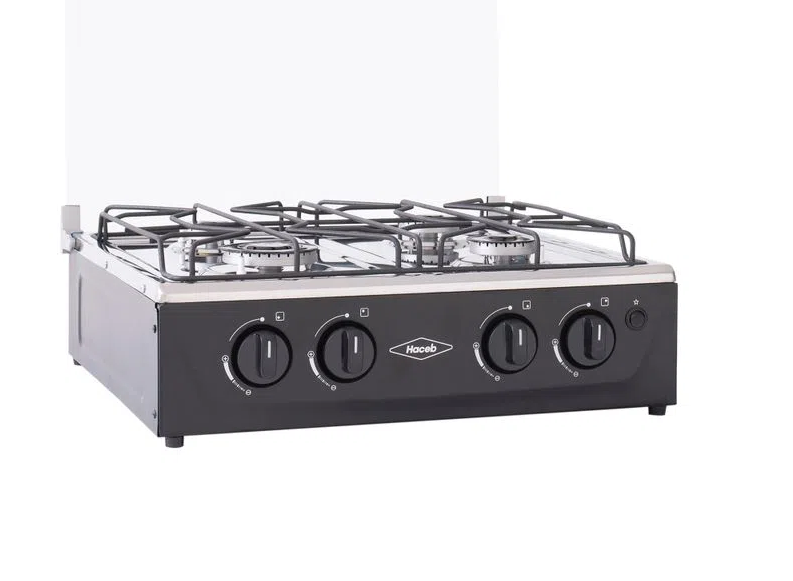 Estufa de mesa 4 puestos a gas Haceb EM AVELLANA V Color Negro
