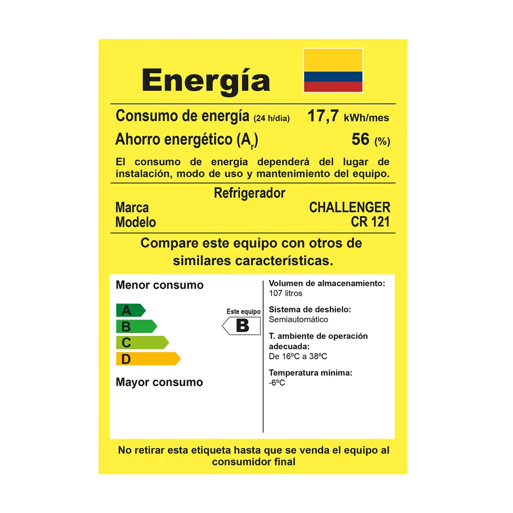 Minibar Challenger de 121Lts CR121 Titanium