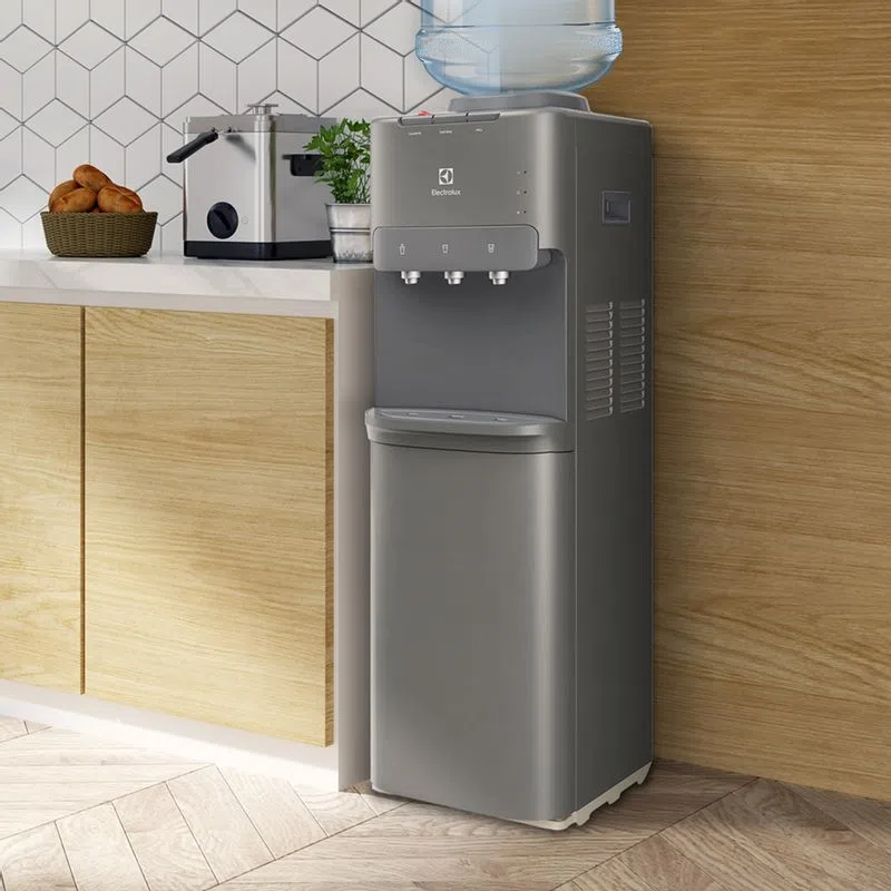 Dispensador de Agua Electrolux con nevera Gris