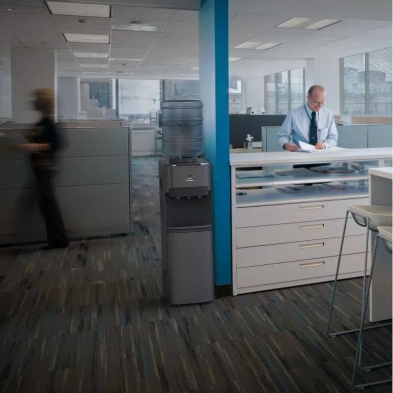 Dispensador de Agua Electrolux con nevera Gris