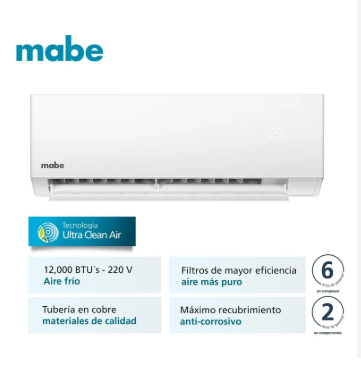 AIRE MABE SPLIT MMT12CDBWCCBC1 ON OFF 220V