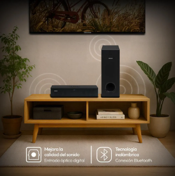 BARRA DE SONIDO CHALLENGER SB80Y 80W 2.1